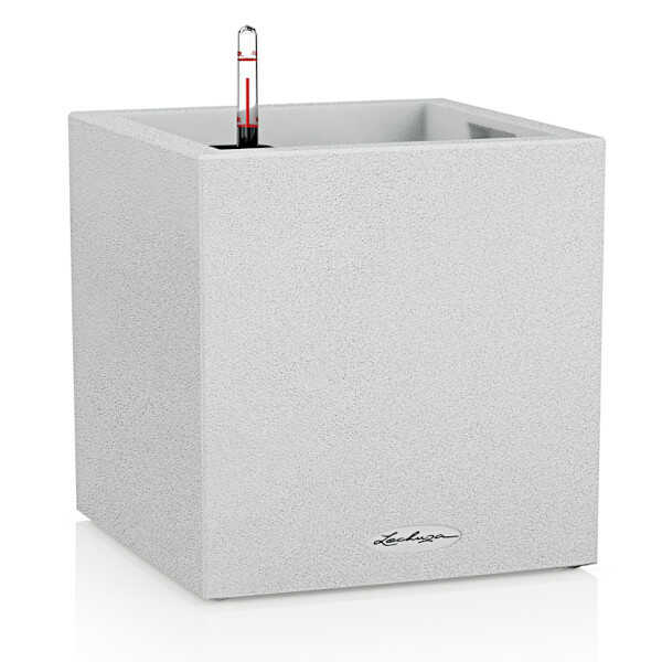 Γλάστρα CANTO Stone 30 Κύβος Λευκό Χαλαζία - Quartz White